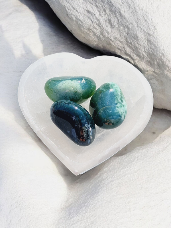 Pierre roulée agate mousse qualité A