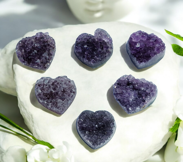 Coeur améthyste 30/35mm A+ Uruguay