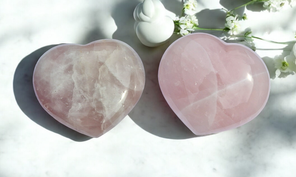 Coeur quartz rose A+ 100/110mm