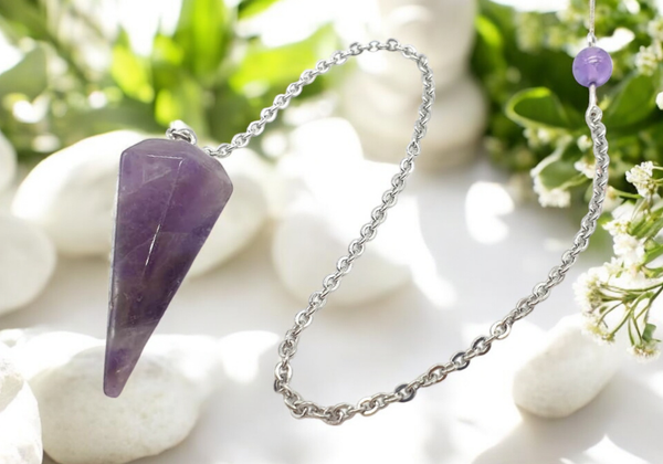 Pendule pointe 3,5cm en améthyste