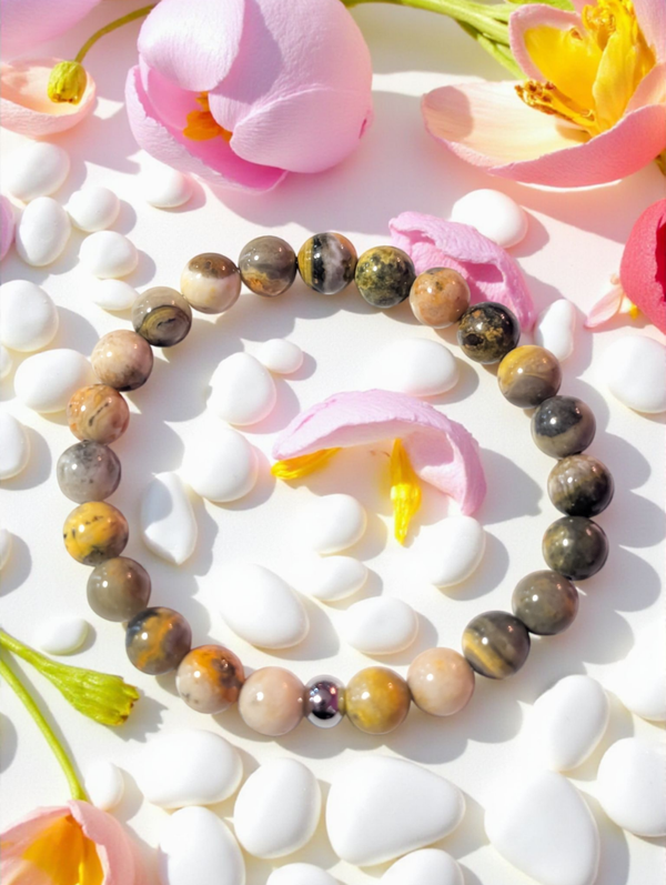 Bracelet en jaspe bumblebee