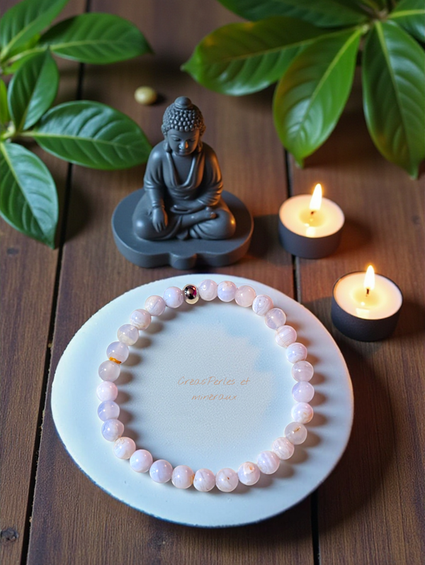 Bracelet en calcédoine bleue A+