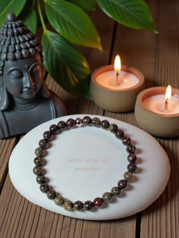 Bracelet en jaspe sang de dragon A