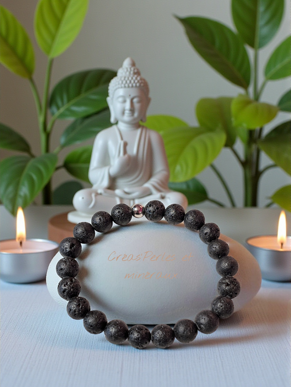 Bracelet en roche de lave AA