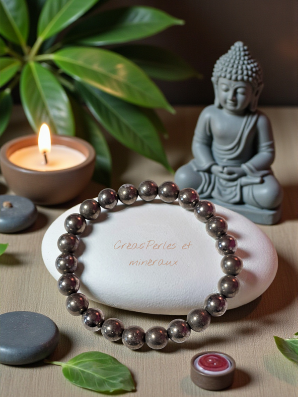 Bracelet en pyrite AA