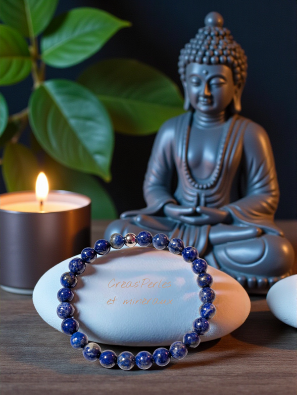 Bracelet en lapis lazuli A+