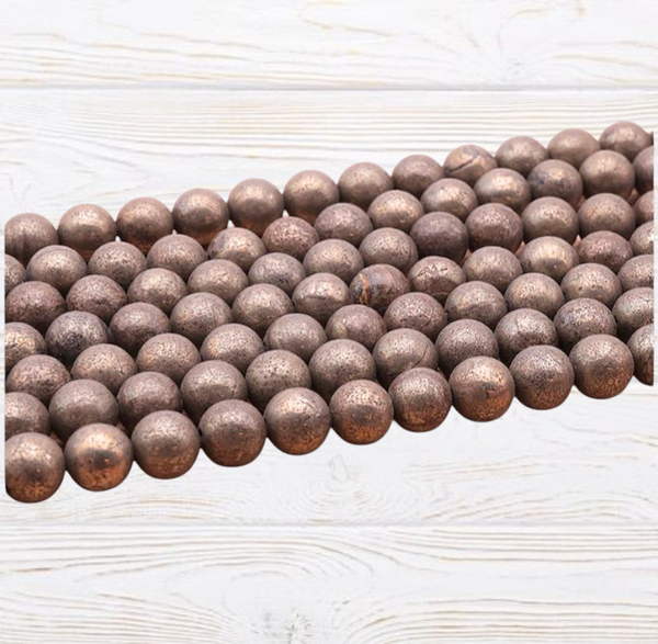 Perle en pyrite naturelle AA 8mm