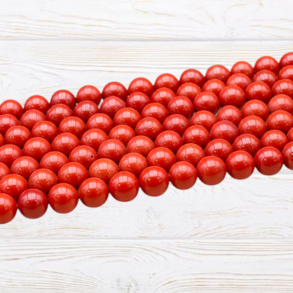 Perle en jaspe rouge A+ 8mm