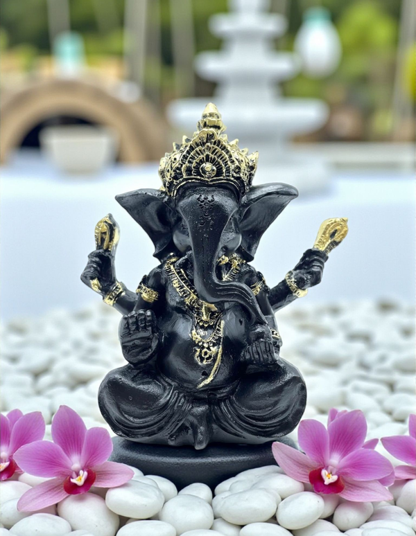 Statue Ganesh noir
