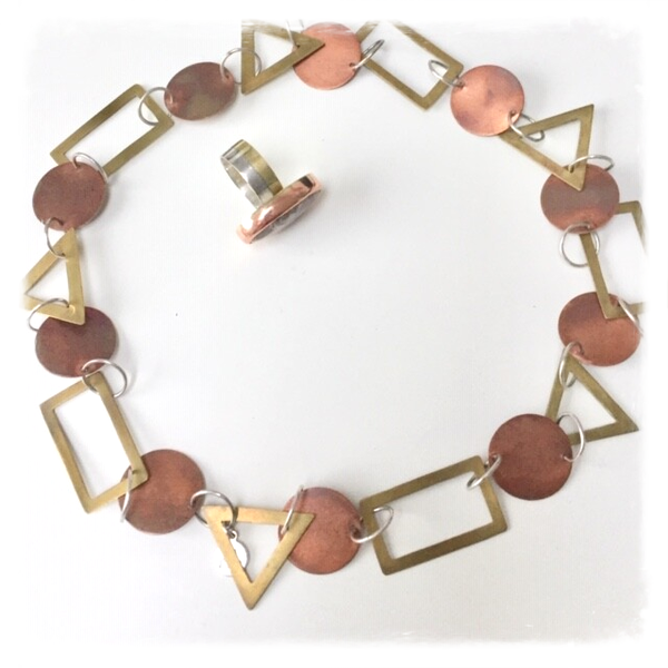 Driekleurig halssnoer