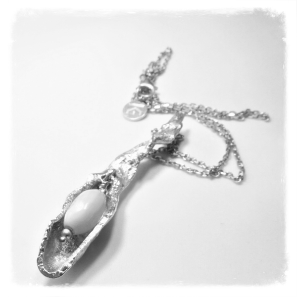 Zeewier zilver met maansteen