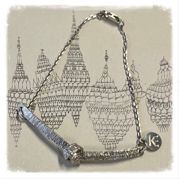 Knoop armband in crêpe