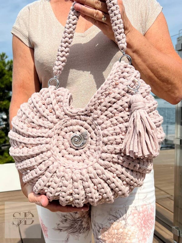 Schelp tas Large in Beige