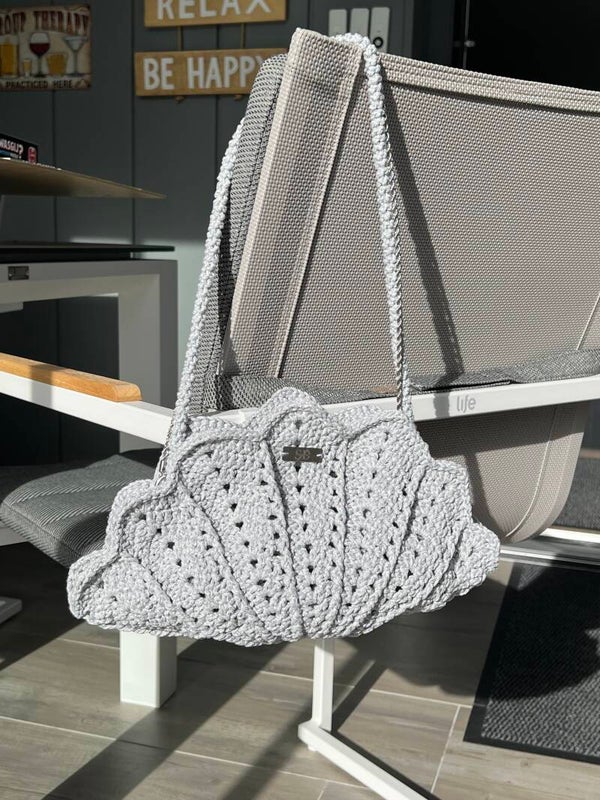 Lotus tas in Zilvergrijs (sparkle)