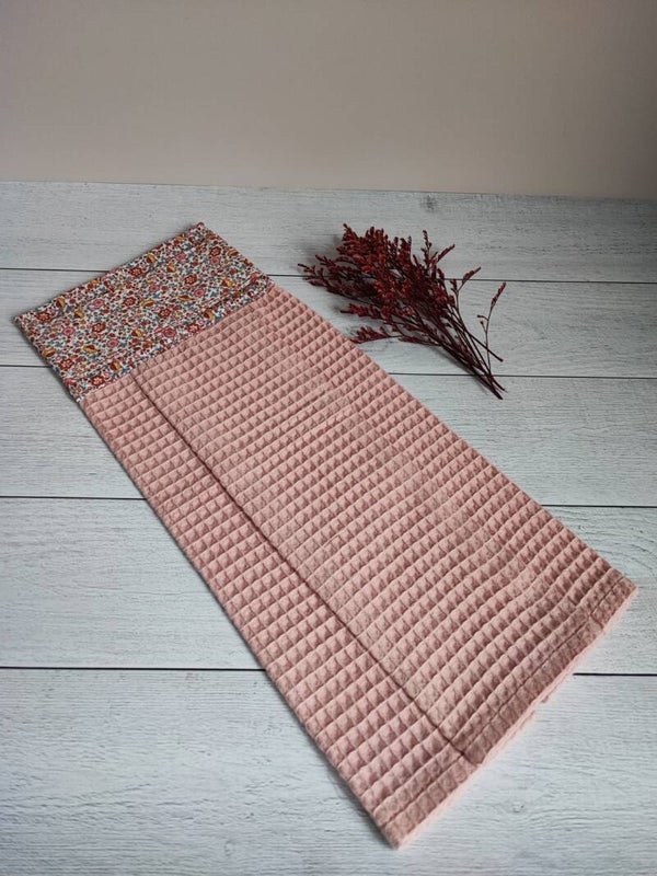 Essuie Mains -  Fleurs d'été roses