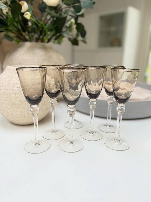 Set - 6 glazen rookglas