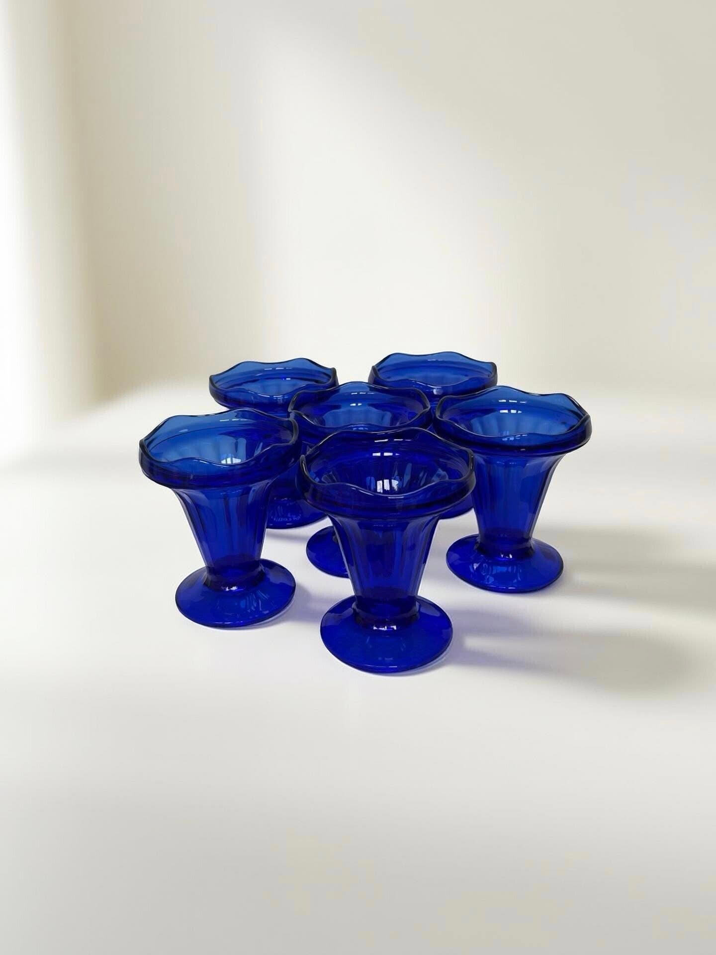 Set - 6 ijscoupes kobalt
