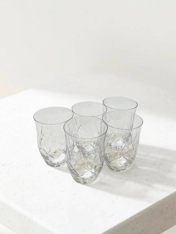 Set - 6 kristallen drinkglaasjes
