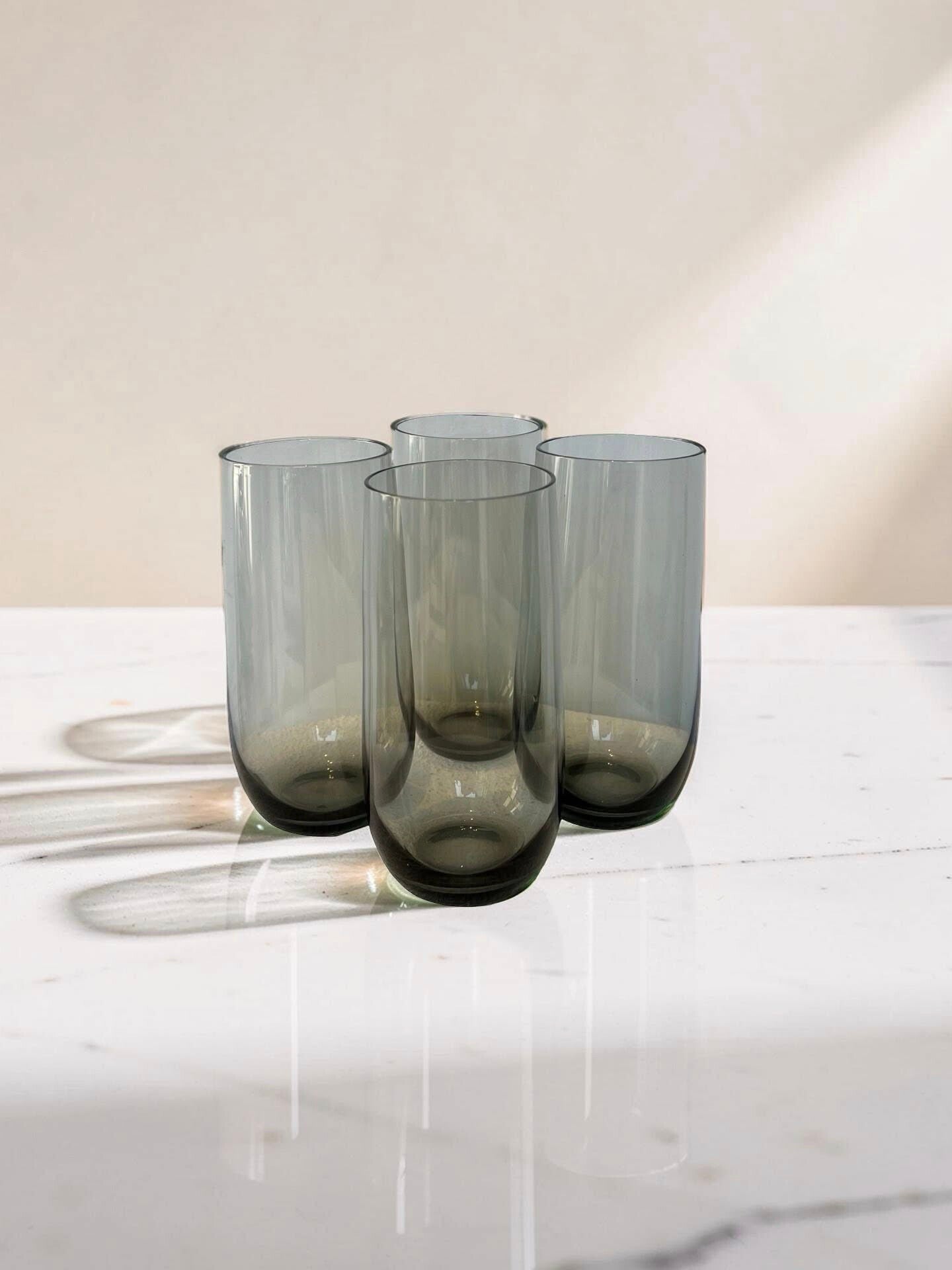 Set - 4 glazen rookglas