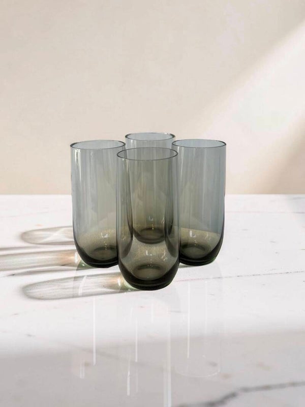 Set - 4 glazen rookglas