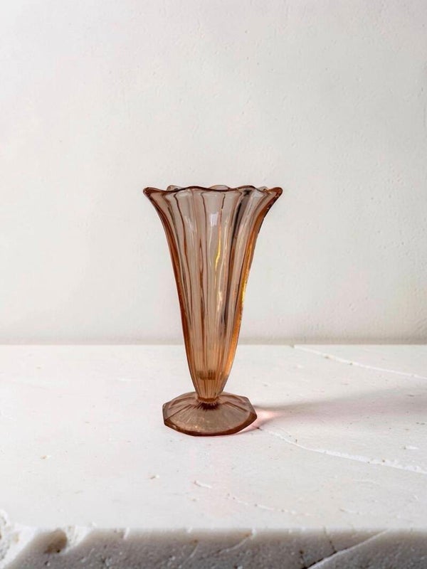 Vaasje roze glas