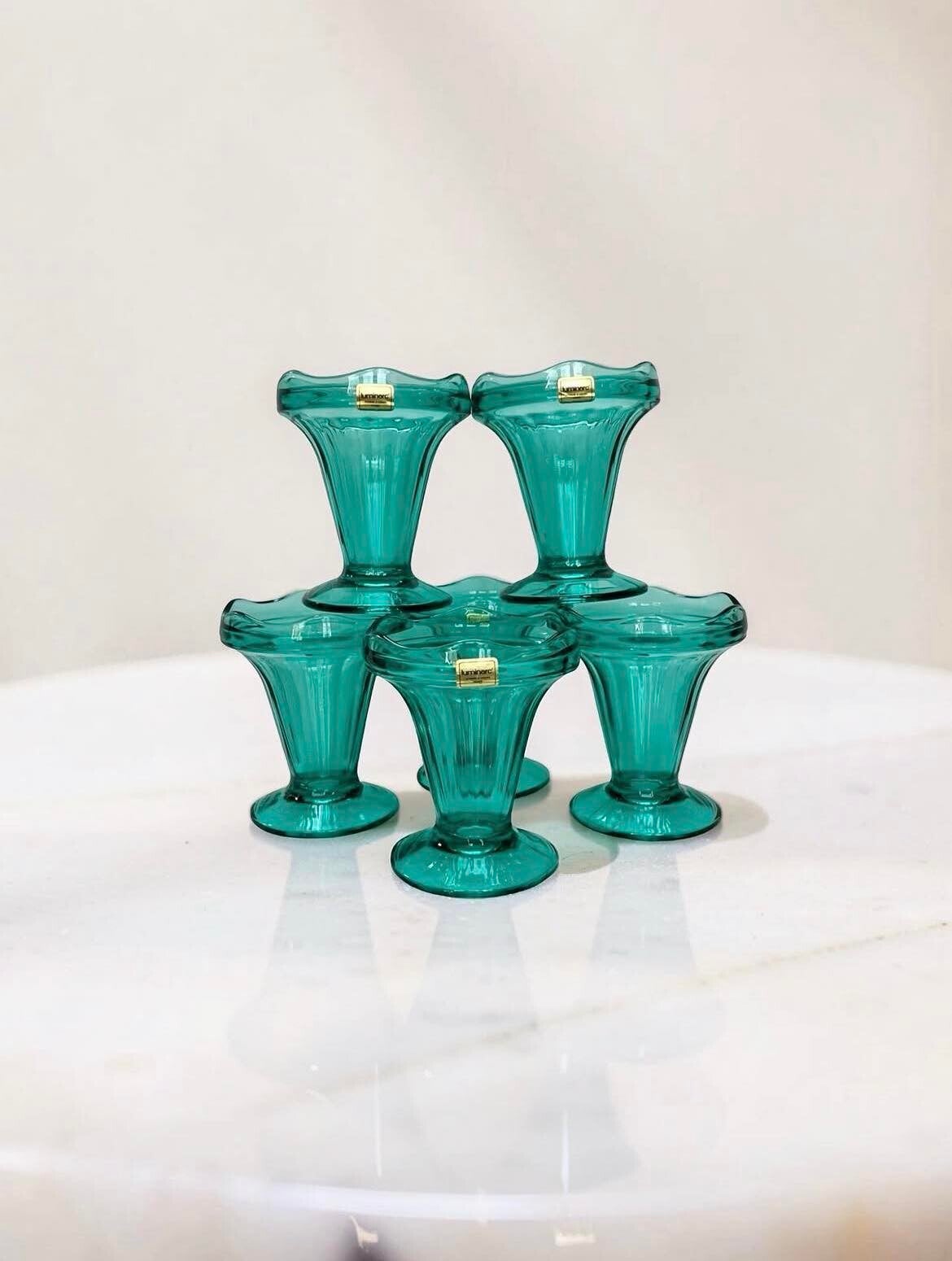 Set - 6 ijscoupes turquoise - Luminarc