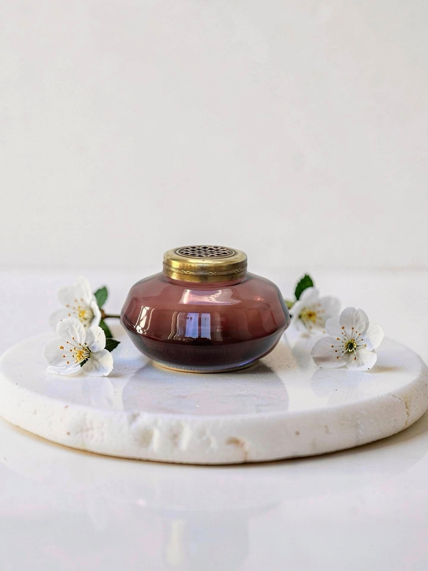Vaas glas aubergine