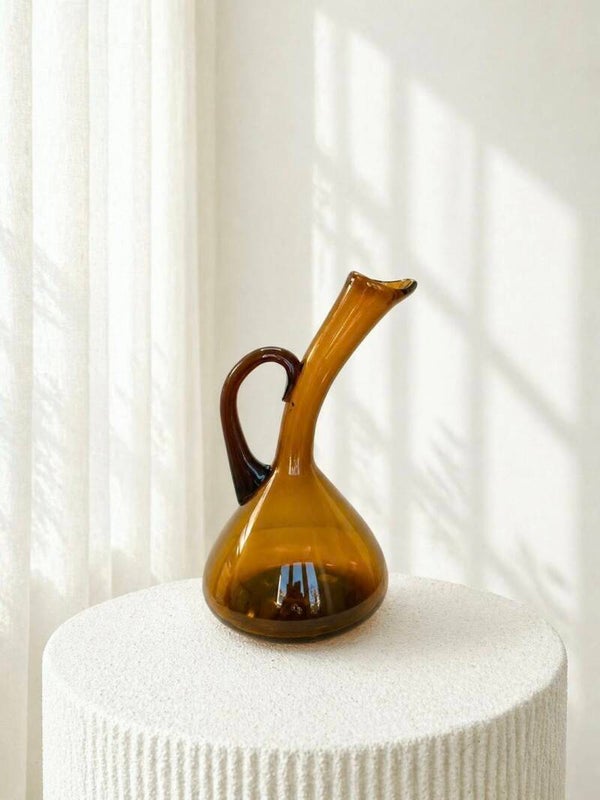 Handgeblazen karaf amberglas