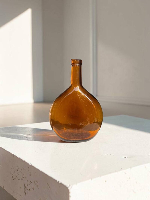 Fles amber glas