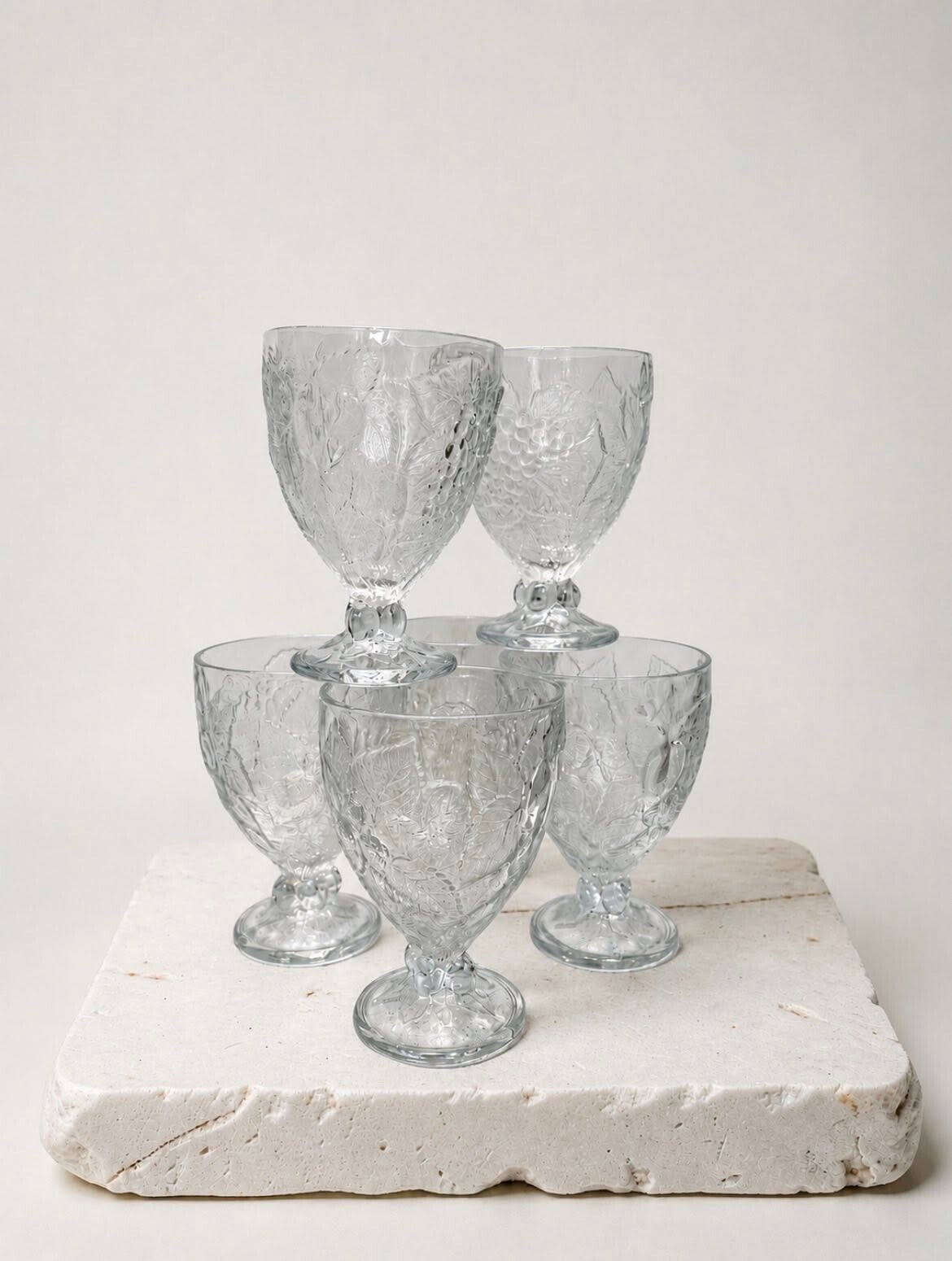 Set - 6 ijscoupes - Pasabahce - 1974
