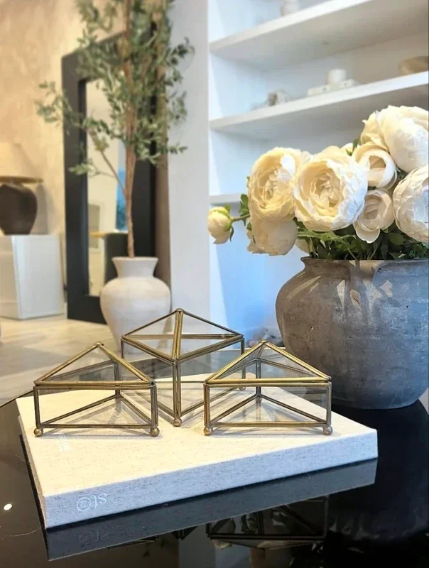 Set - 3 geometrische vintrinedoosjes