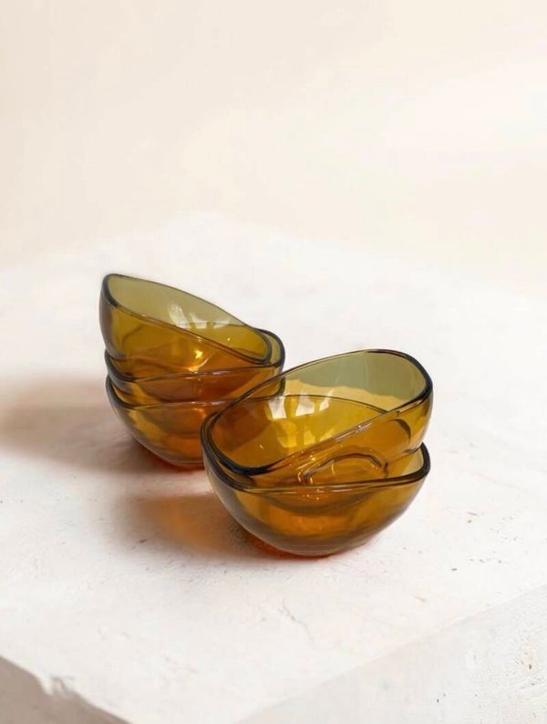 Set - 5 amber kommetjes