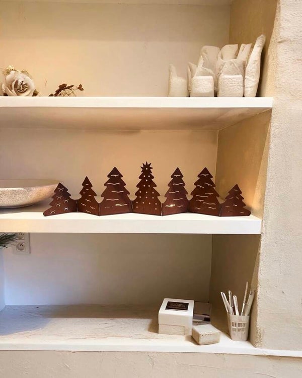 IJzeren kerstslinger kaarsenhouder