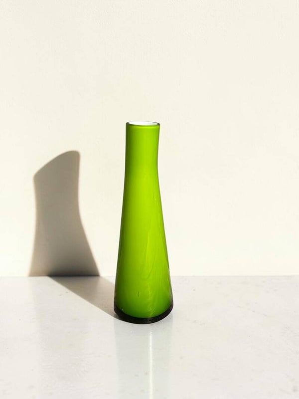 Vaasje limoengroen glas