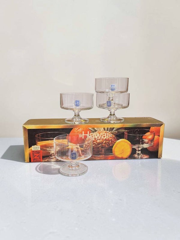Set - 4 coupeglazen kristal 'Hawai collection'- Schott Zwiesel 1970's