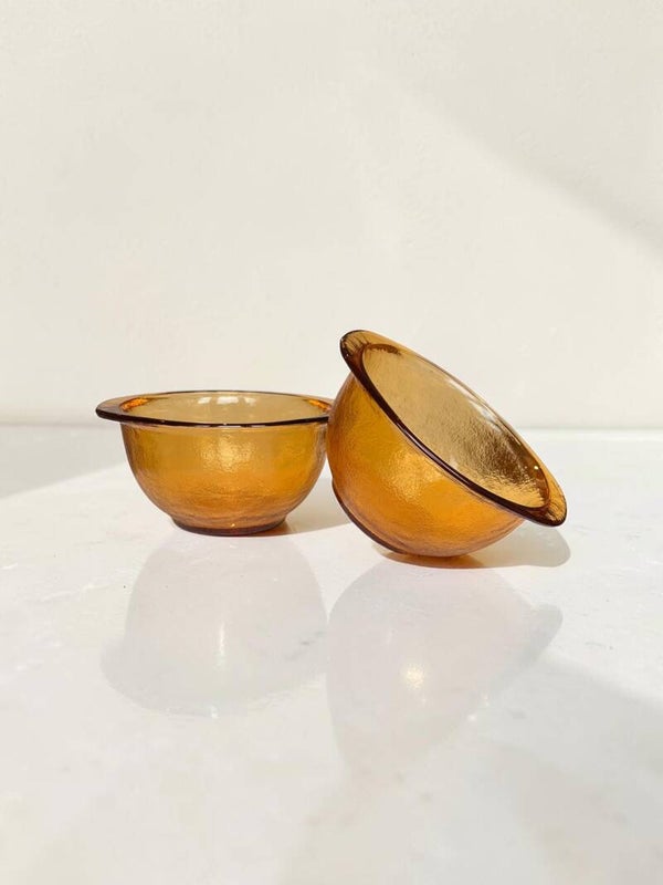 Set - 2 kommen 'Sierra collection' - Arcoroc for LEVER 1976