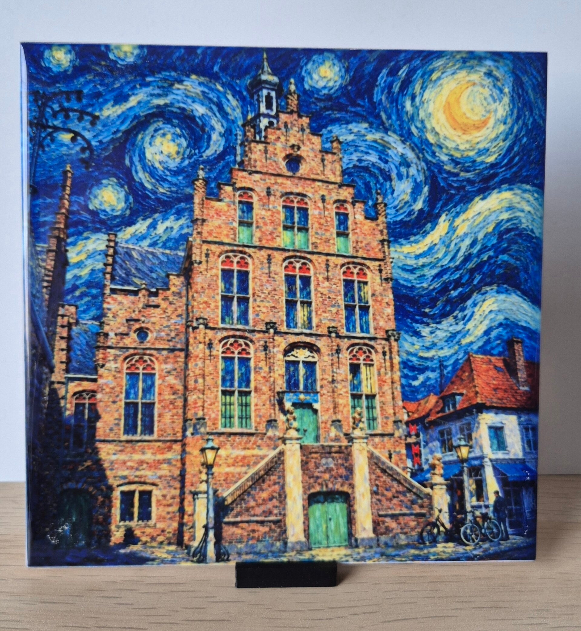 Tegel stadhuis van Gogh Sterrennacht