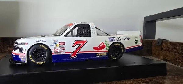 CARSON HOCEVAR 2025 #7 CHILLI’S RIDE THE ‘DENTE NASCAR DIECAST TRUCK 1/24 CUSTOM