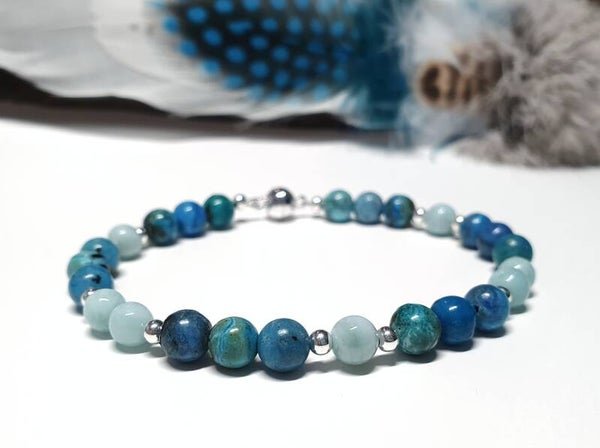 Peruaanse blauwe opaal met larimar