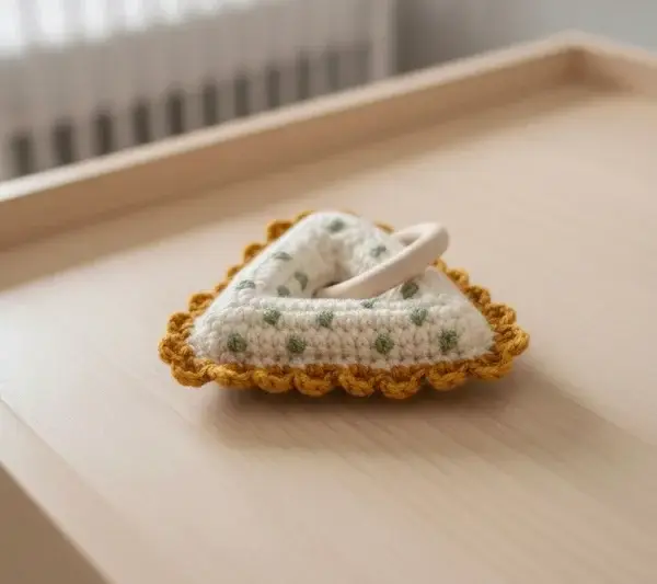 Crochet Pattern Triangular Ruffle Teether