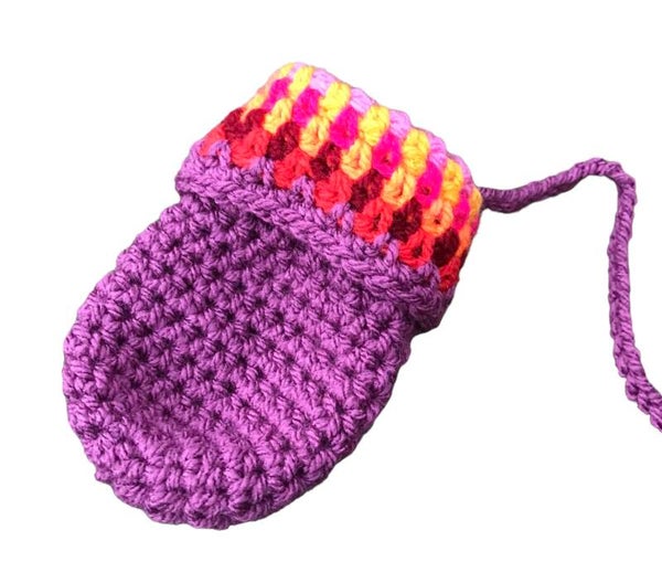 Haakpatroon kleurexplosie babywantjes