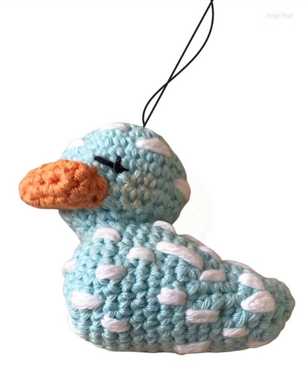 Haakpatroon eendjes tashanger