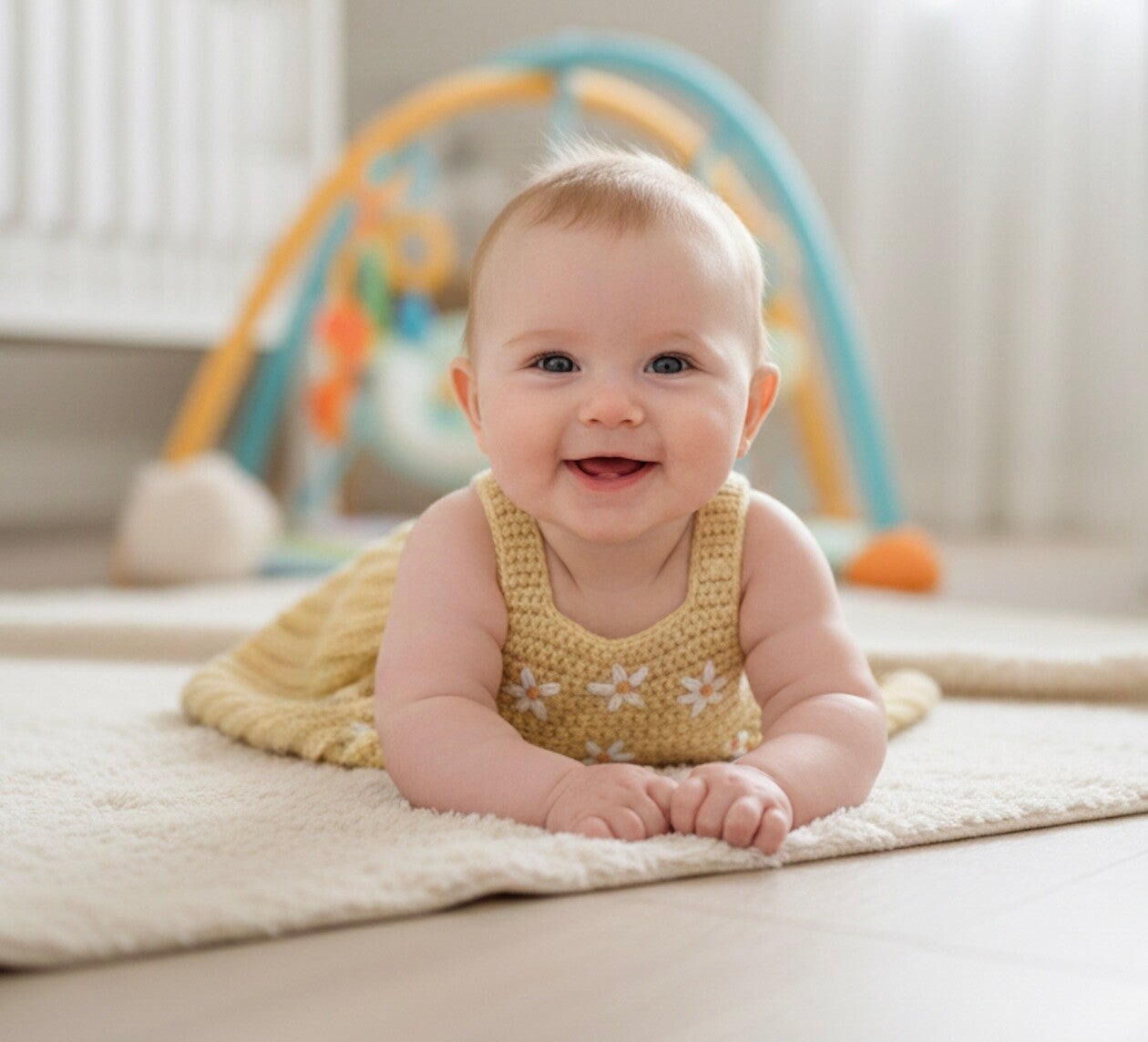 Haakpatroon jurkje met bloemetjes