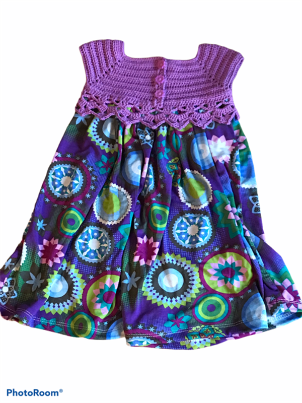 Haak- naaipatroon zomerjurkje met rok van stof 5