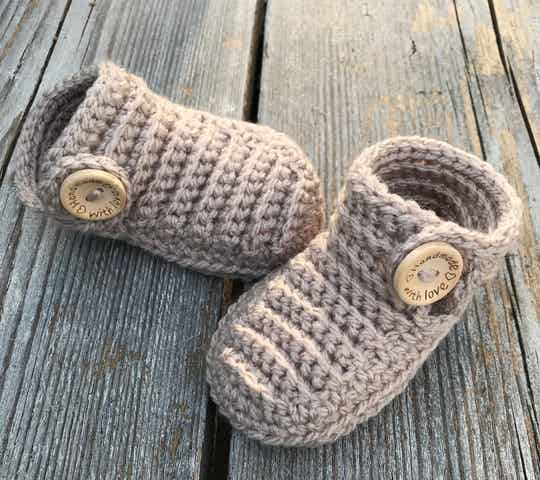 Haakpatroon geribbelde slofjes