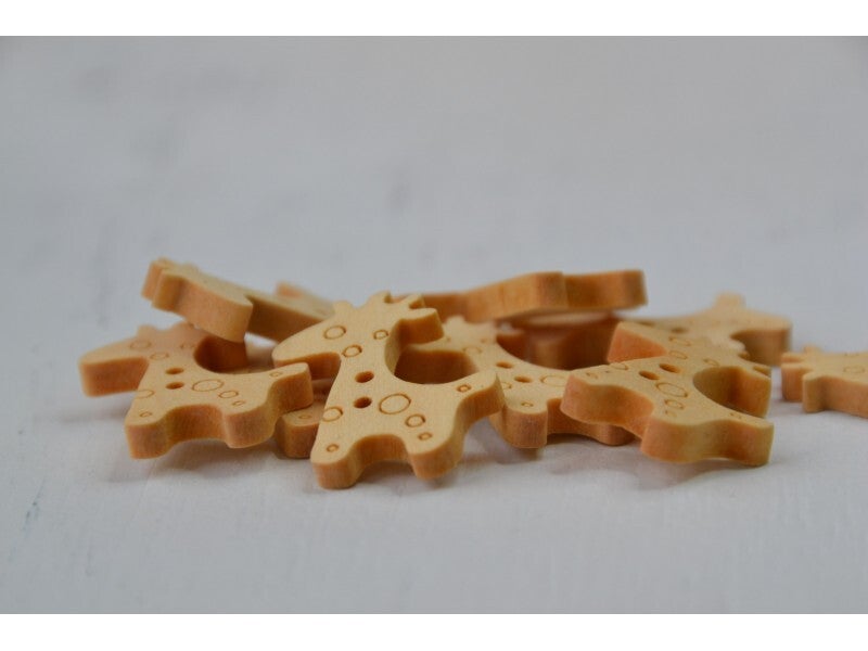 Setje houten giraf knoopjes