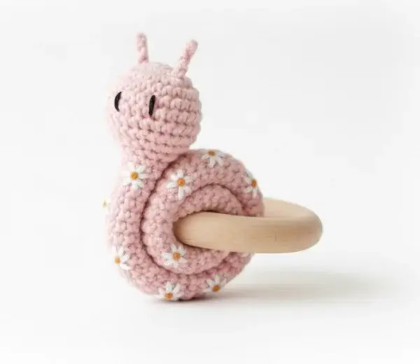 Crochet Pattern Snail Teething Ring