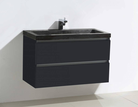 BADMEUBELSET TREND STONE 80 MET ALUM GREEP HOOGGLANS ANTRACIET