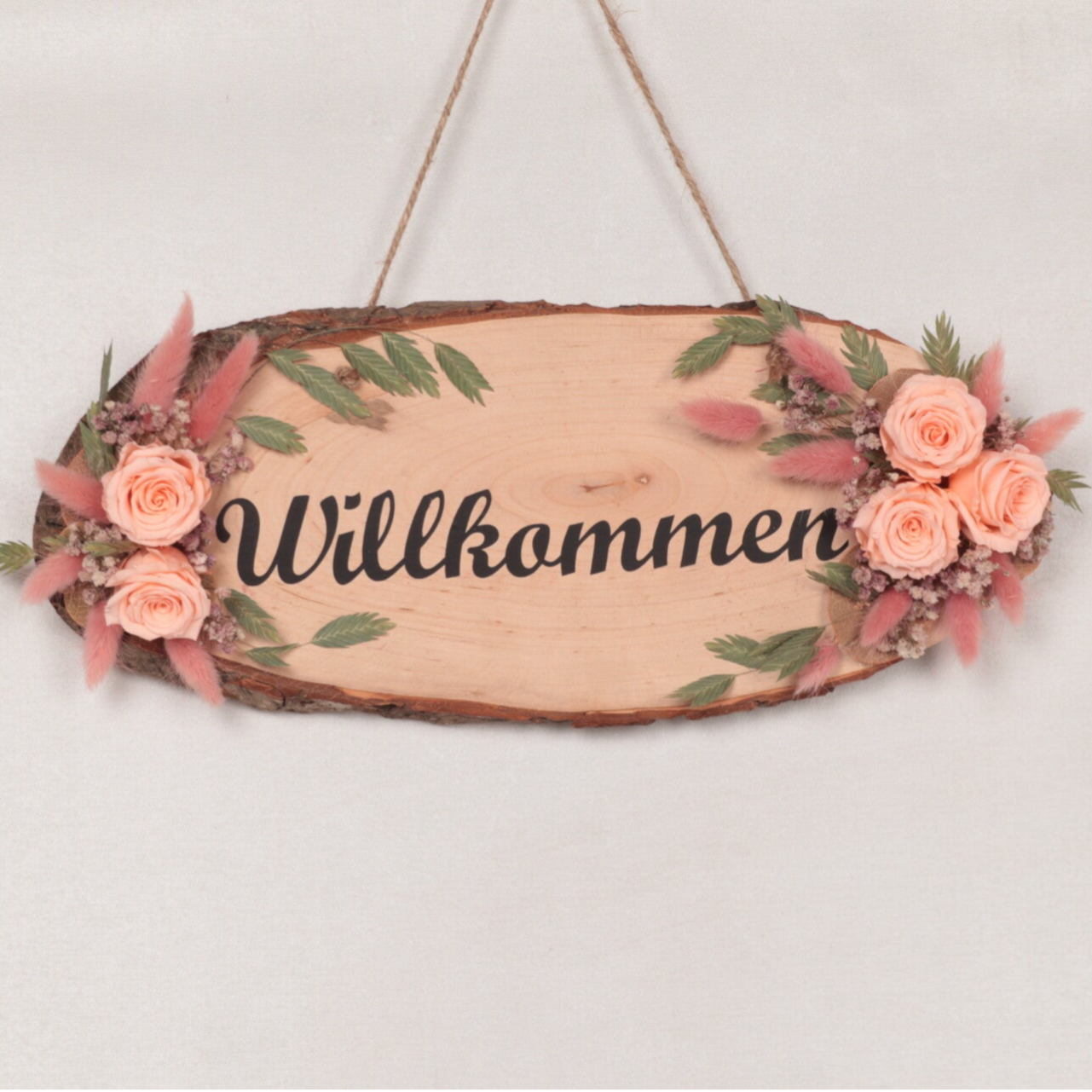 Willkommens-Schild aus Holz Sweety
