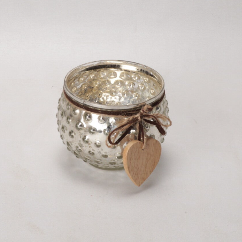 Glasgefäss mit Herz